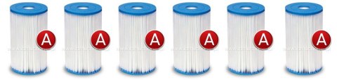 6 x Filtr do pompy komplet Typ A INTEX 29000 6 x Filtr do pompy komplet Typ A INTEX 29000