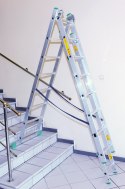 DRABINA ALUMINIOWA 3-ELEMENTOWA 589CM 9+9+9 SZCZEBLI DRABINA ALUMINIOWA 3-ELEMENTOWA 589CM 9+9+9 SZCZEBLI