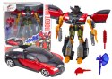 Robot Auto 2w1 Transformacja Akcesoria Broń Czerwony Robot Auto 2w1 Transformacja Akcesoria Broń Czerwony