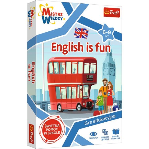 Gra Edukacyjna English is Fun z Serii Mistrz Wiedzy Trefl 01954 Gra Edukacyjna English is Fun z Serii Mistrz Wiedzy Trefl 01954