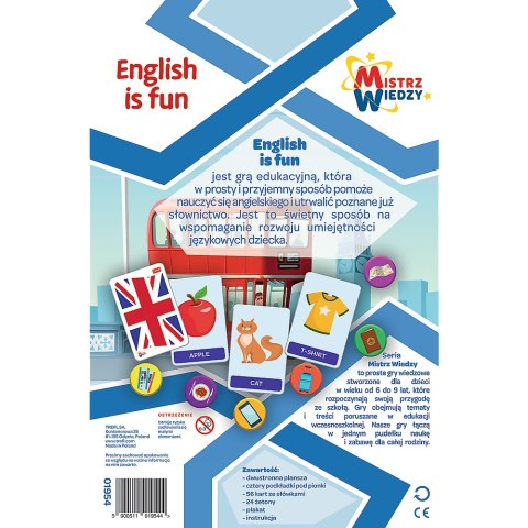 Gra Edukacyjna English is Fun z Serii Mistrz Wiedzy Trefl 01954 Gra Edukacyjna English is Fun z Serii Mistrz Wiedzy Trefl 01954