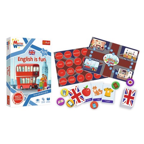 Gra Edukacyjna English is Fun z Serii Mistrz Wiedzy Trefl 01954 Gra Edukacyjna English is Fun z Serii Mistrz Wiedzy Trefl 01954