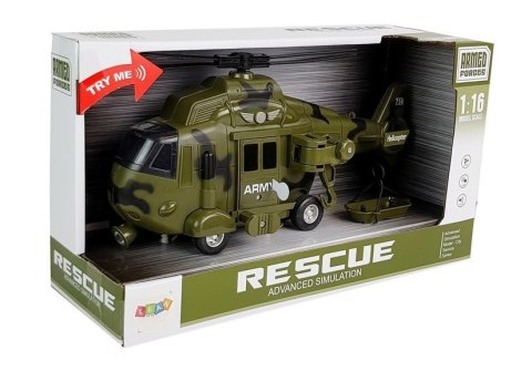 Helikopter Wojskowy Ratunkowy 1:16 Hak Dźwięk Światła Helikopter Wojskowy Ratunkowy 1:16 Hak Dźwięk Światła