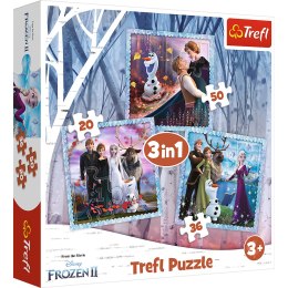 Puzzle 3w1 Kraina Lodu Magiczna opowieść Trefl 34853
