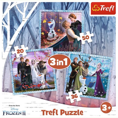 Puzzle 3w1 Kraina Lodu Magiczna opowieść Trefl 34853 Puzzle 3w1 Kraina Lodu Magiczna opowieść Trefl 34853