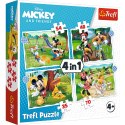 Puzzle - "4w1" - Fajny dzień Mickiego Trefl 34604 Puzzle - "4w1" - Fajny dzień Mickiego Trefl 34604