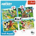 Puzzle - "4w1" - Fajny dzień Mickiego Trefl 34604 Puzzle - "4w1" - Fajny dzień Mickiego Trefl 34604