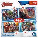 Puzzle - "4w1" - Odważni Avengersi Trefl 34386