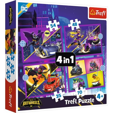 Puzzle - 4w1 - Poznaj Batwheels - Warner Batwheels 34658 Puzzle - 4w1 - Poznaj Batwheels - Warner Batwheels 34658