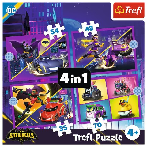 Puzzle - 4w1 - Poznaj Batwheels - Warner Batwheels 34658 Puzzle - 4w1 - Poznaj Batwheels - Warner Batwheels 34658