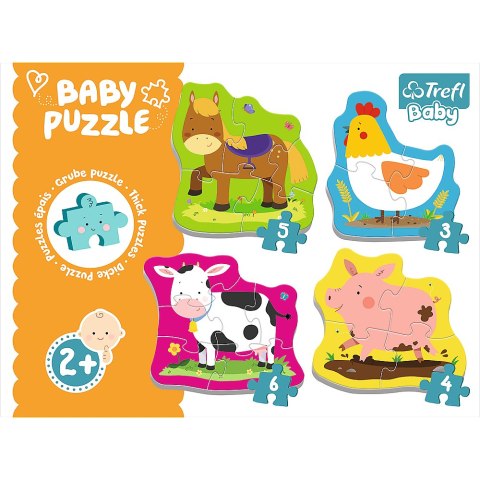 Puzzle - Baby Classic - Zwierzęta na wsi - Trefl Baby 36070 Puzzle - Baby Classic - Zwierzęta na wsi - Trefl Baby 36070