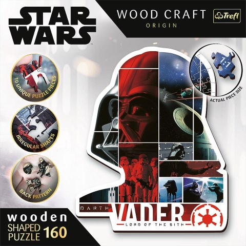 Puzzle drewniane Star Wars 160 el. Darth Vader Trefl 20190 Puzzle drewniane Star Wars 160 el. Darth Vader Trefl 20190
