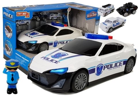 Auto Policyjne Schowek Garaż 2w1 Policjant Małe Autka Dźwięk Światła Auto Policyjne Schowek Garaż 2w1 Policjant Małe Autka Dźwięk Światła