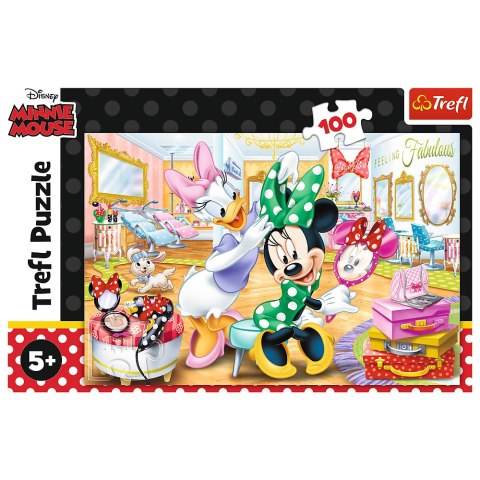 Puzzle - 100 - Minnie w salonie kosmetycznym - Disney Minnie 16387 Puzzle - 100 - Minnie w salonie kosmetycznym - Disney Minnie 16387