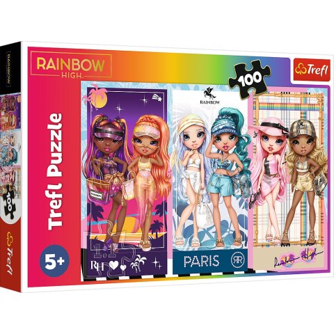 Puzzle - 100 - Tęczowe laleczki - MGA Rainbow high Trefl 16444