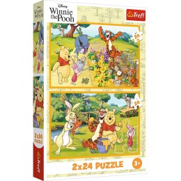 Puzzle - 2x24 - Dzień w ogrodzie - Disney Winnie the Pooh Trefl 34436