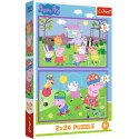 Puzzle - 2x24 - Peppa na placu zabaw - Peppa Pig 34435