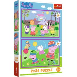 Puzzle - 2x24 - Peppa na placu zabaw - Peppa Pig 34435