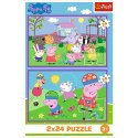 Puzzle - 2x24 - Peppa na placu zabaw - Peppa Pig 34435