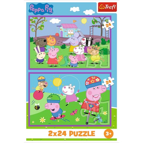 Puzzle - 2x24 - Peppa na placu zabaw - Peppa Pig 34435 Puzzle - 2x24 - Peppa na placu zabaw - Peppa Pig 34435