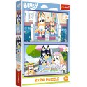 Puzzle - 2x24 - Zabawna Bluey - BBC Bluey Trefl 34446