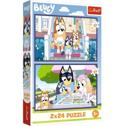 Puzzle - 2x24 - Zabawna Bluey - BBC Bluey Trefl 34446