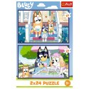 Puzzle - 2x24 - Zabawna Bluey - BBC Bluey Trefl 34446