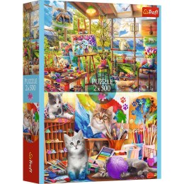 Puzzle - 2x500 - Sztuka malowaniaFSC Mix 70% 37530