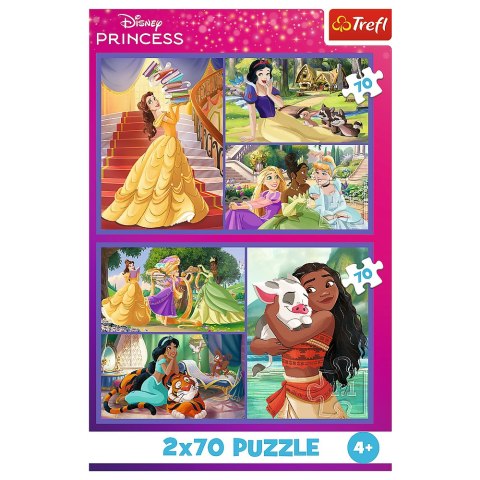 Puzzle - 2x70 - Bajkowe dni - Disney Princess 34440 Puzzle - 2x70 - Bajkowe dni - Disney Princess 34440