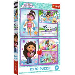 Puzzle - 2x70 - Baw się z Gabby Trefl 34438