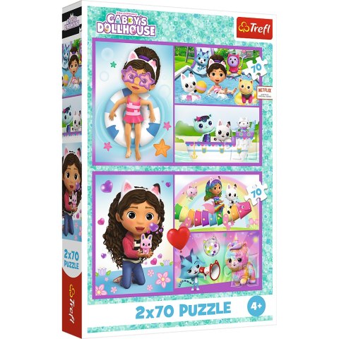 Puzzle - 2x70 - Baw się z Gabby Trefl 34438