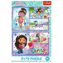 Puzzle - 2x70 - Baw się z Gabby Trefl 34438