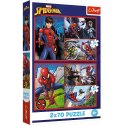 Puzzle - 2x70 - Pajęcze historie - Disney Marvel Spiderman Trefl 34443