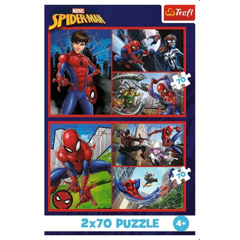 Puzzle - 2x70 - Pajęcze historie - Disney Marvel Spiderman Trefl 34443 Puzzle - 2x70 - Pajęcze historie - Disney Marvel Spiderman Trefl 34443
