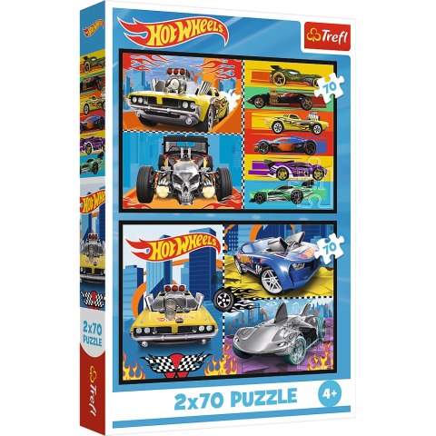 Puzzle - 2x70 - Samochodziki - Hot Wheels Trefl 34442 Puzzle - 2x70 - Samochodziki - Hot Wheels Trefl 34442