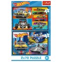 Puzzle - 2x70 - Samochodziki - Hot Wheels Trefl 34442