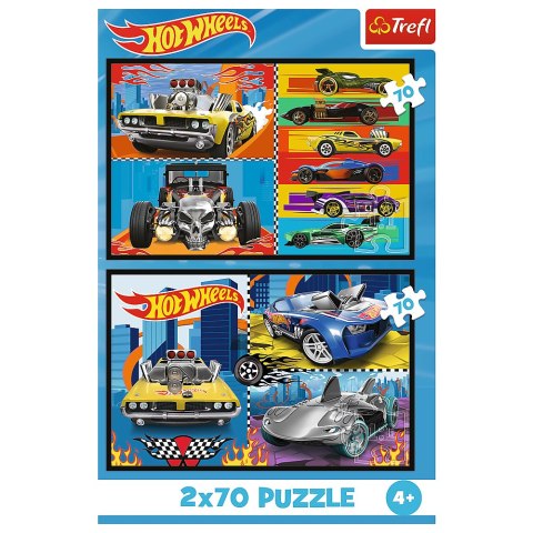 Puzzle - 2x70 - Samochodziki - Hot Wheels Trefl 34442 Puzzle - 2x70 - Samochodziki - Hot Wheels Trefl 34442