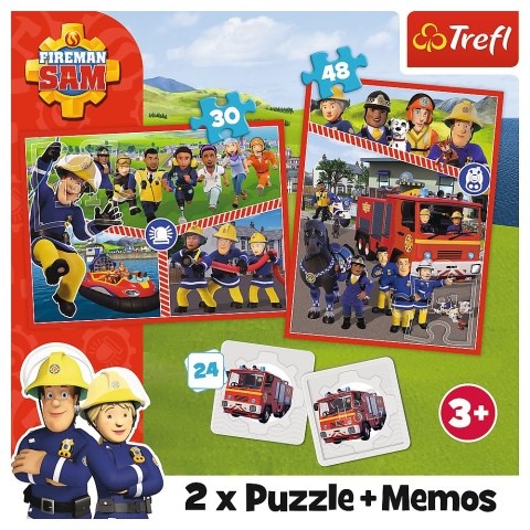 Puzzle - 2w1 + memos - Drużyna Strażaka Sama Trefl 93334 Puzzle - 2w1 + memos - Drużyna Strażaka Sama Trefl 93334
