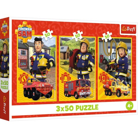 Puzzle - 3x50 - Ekipa z remizy Strażak Sam Trefl 34880 Puzzle - 3x50 - Ekipa z remizy Strażak Sam Trefl 34880