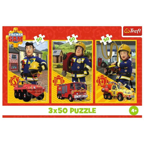 Puzzle - 3x50 - Ekipa z remizy Strażak Sam Trefl 34880 Puzzle - 3x50 - Ekipa z remizy Strażak Sam Trefl 34880
