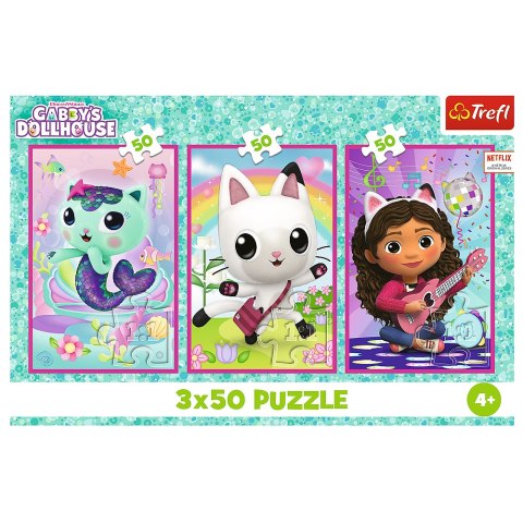 Puzzle - 3x50 - Poznajcie Gabby i kotki - Universal Gabbys Dollhouse Trefl 34876 Puzzle - 3x50 - Poznajcie Gabby i kotki - Universal Gabbys Dollhouse Trefl 34876