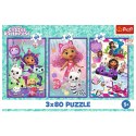 Puzzle 3x80 - Kolorowe dni Gabby Trefl 34882