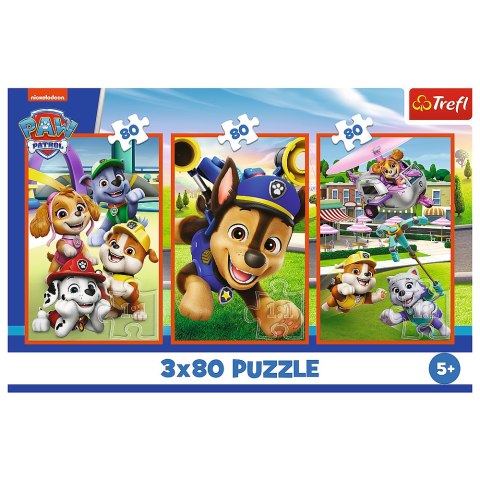 Puzzle - 3x80 - Psia zgraja Psi Patrol Trefl 34886 Puzzle - 3x80 - Psia zgraja Psi Patrol Trefl 34886
