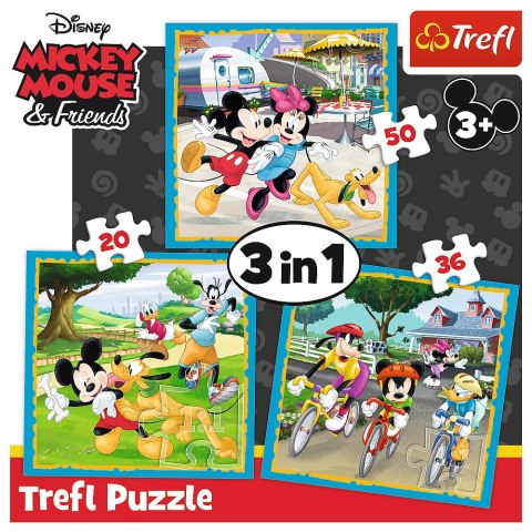 Puzzle - "3w1" - Myszka Miki z przyjaciółmi Trefl 34846 Puzzle - "3w1" - Myszka Miki z przyjaciółmi Trefl 34846