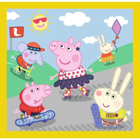 Puzzle - 3w1 - Wesoły dzień Peppy - Peppa Pig Trefl 34849 Puzzle - 3w1 - Wesoły dzień Peppy - Peppa Pig Trefl 34849