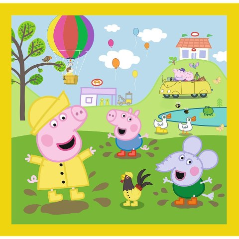 Puzzle - 3w1 - Wesoły dzień Peppy - Peppa Pig Trefl 34849 Puzzle - 3w1 - Wesoły dzień Peppy - Peppa Pig Trefl 34849