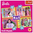 Puzzle - "4w1" - Wesoły świat Barbie Trefl 34626 Puzzle - "4w1" - Wesoły świat Barbie Trefl 34626