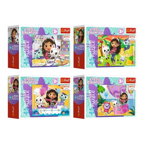 Puzzle - ''miniMaxi" - Kolorowy dzień Gabby / Universal Gabby's Dollhouse Trefl 56041 Puzzle - ''miniMaxi" - Kolorowy dzień Gabby / Universal Gabby's Dollhouse Trefl 56041