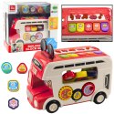 Interaktywny Autobus Edukacyjny Sorter Światła Dźwięki Czerwony Interaktywny Autobus Edukacyjny Sorter Światła Dźwięki Czerwony