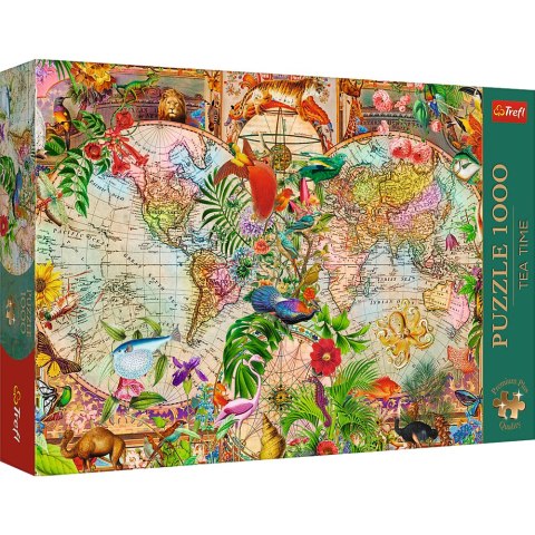 Puzzle - 1000 Premium Plus - Tea Time: Antyczna mapa świata Trefl 12077 Puzzle - 1000 Premium Plus - Tea Time: Antyczna mapa świata Trefl 12077